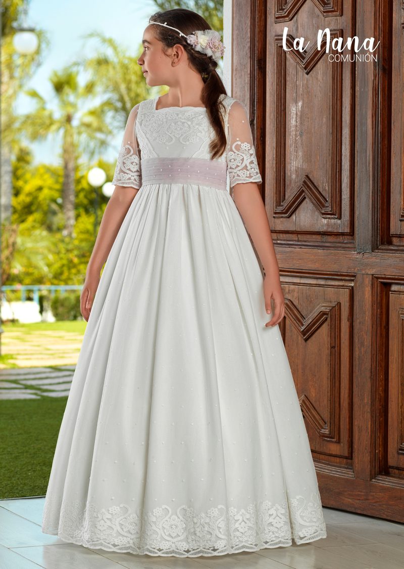 Vestido de comunión La Nana modelo 9709, vista delantera