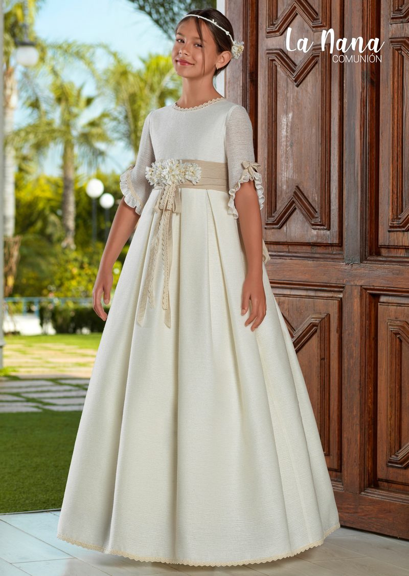 Vestido de comunión La Nana modelo 9720, vista delantera